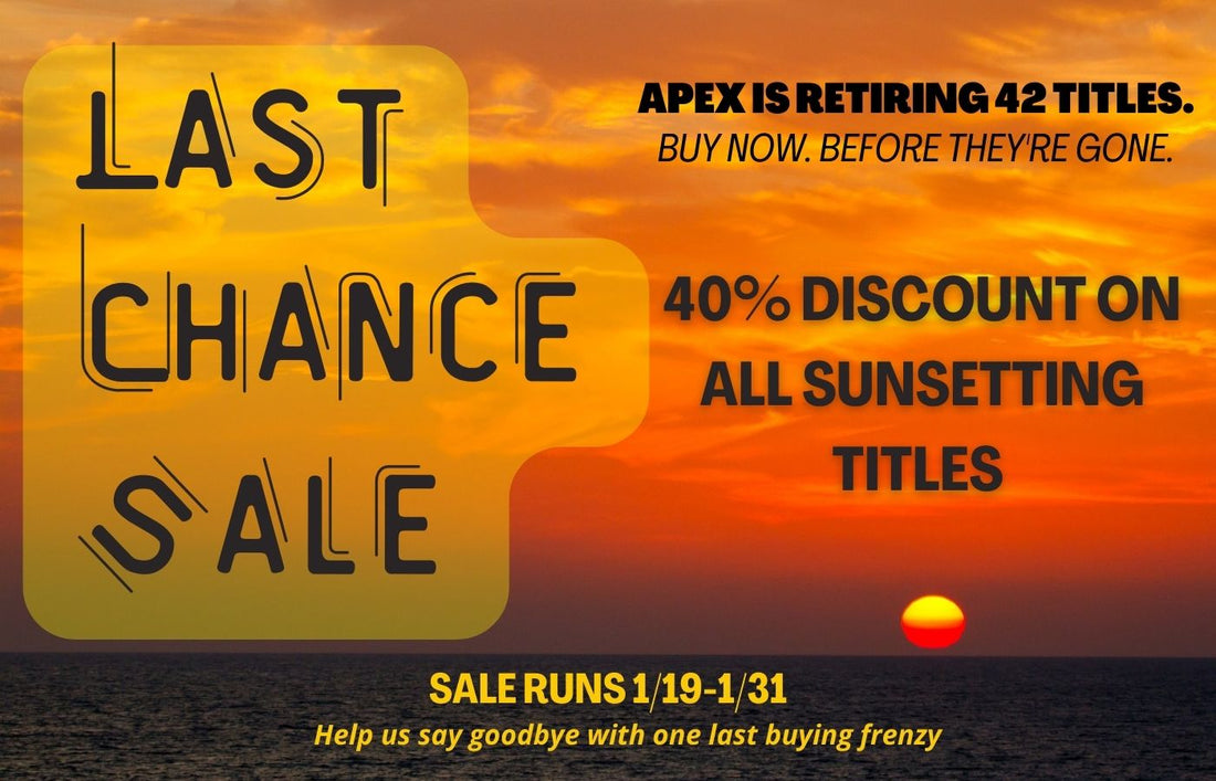 APEX NEWS: Apex Book Company to release 42 titles at the end of January - Apex Book Company